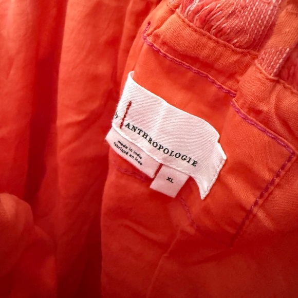 Anthropologie Textured Shift Dress Boho Open Back Cover Up Beach Embroidered - Picture 7 of 9